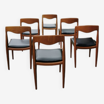 Lot de 5 chaises style Niels Otto Moller