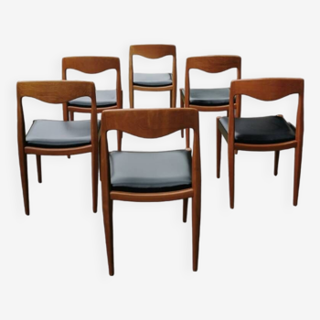 Set of 5 Niels Otto Moller style chairs