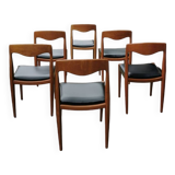 Set of 5 Niels Otto Moller style chairs
