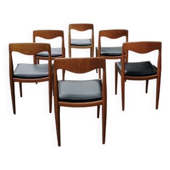 Lot de 5 chaises style Niels Otto Moller