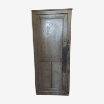 Armoire bois patine verte 1960