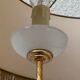 Vintage brass floor lamp in scale and opaline 1950