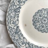 6 iron earthenware flat plates "Renaissance" Creil et Montereau