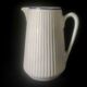 Fluted porcelain jug or pitcher