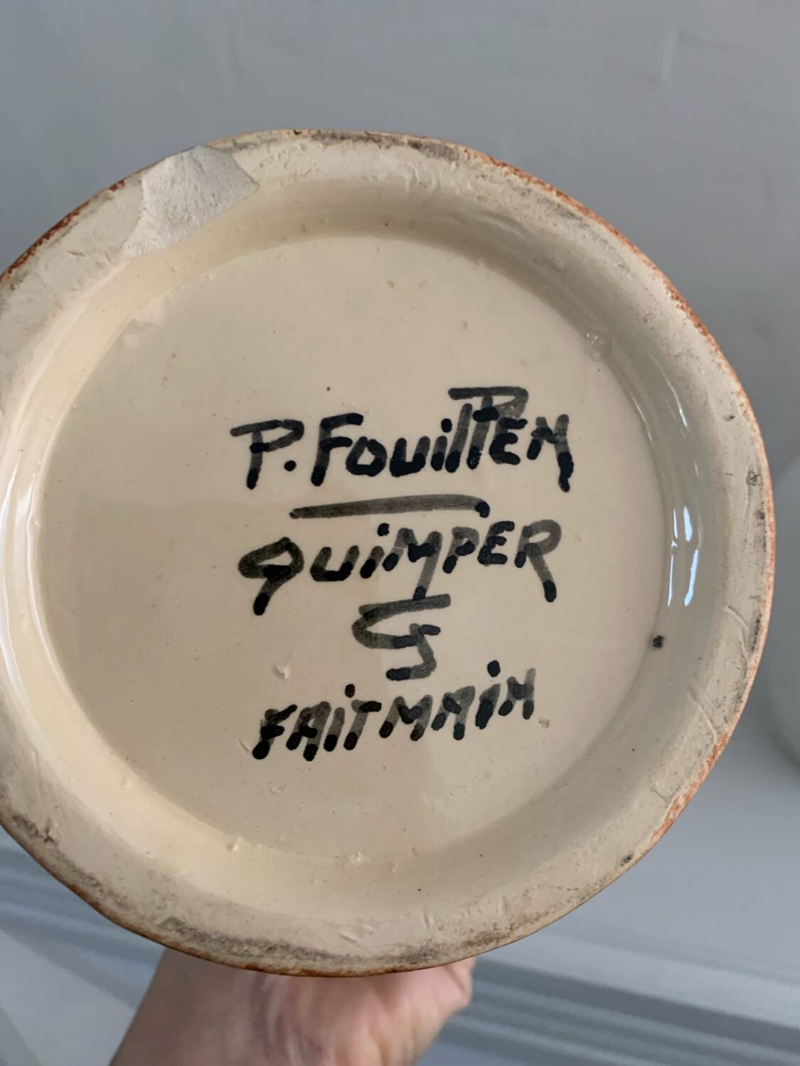 Pichet signé Paul Fouillen Quimper