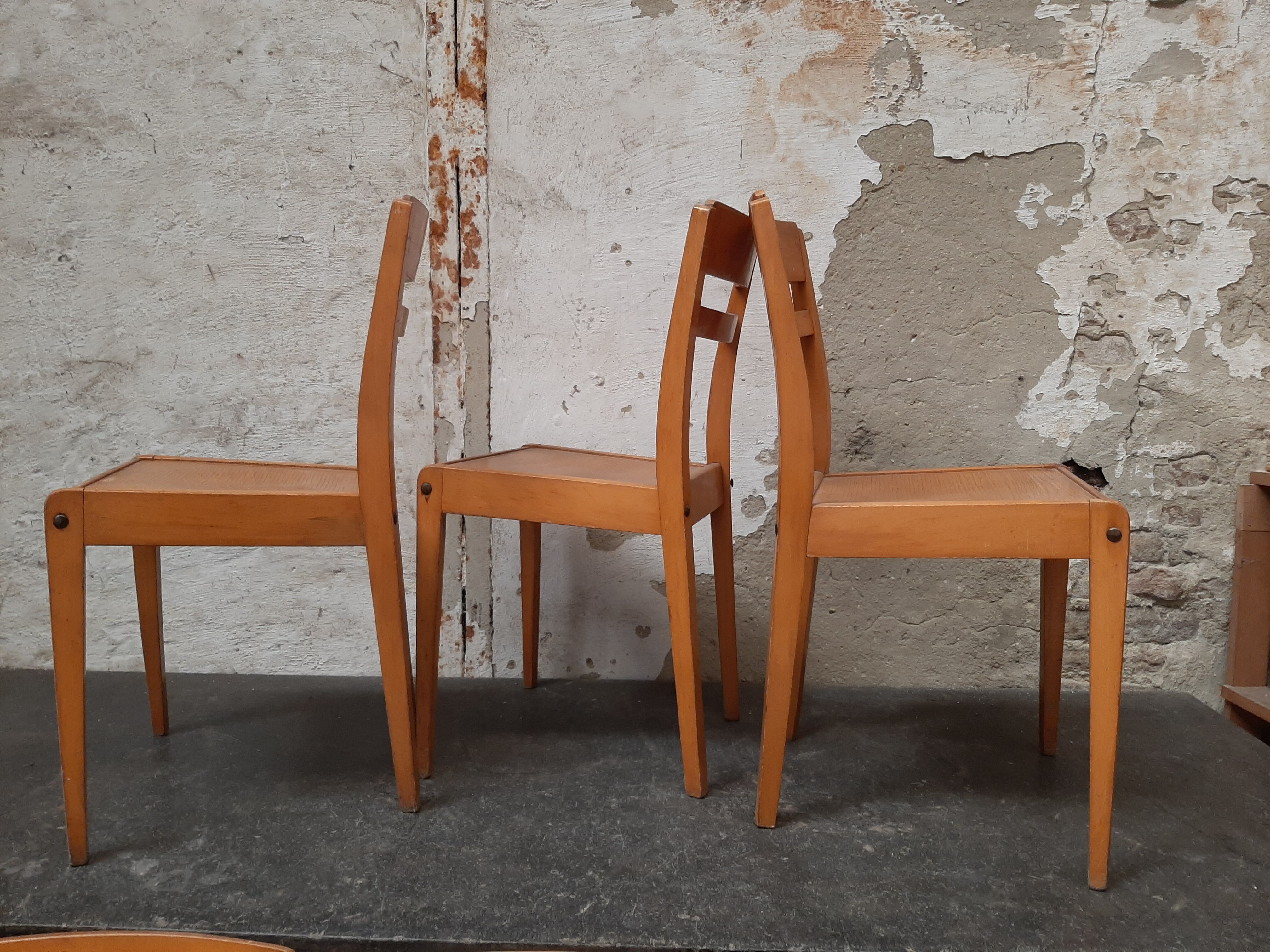 Lot of six Stella chairs 1950-60