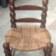 Rustic chair turned wood / design 20 th century