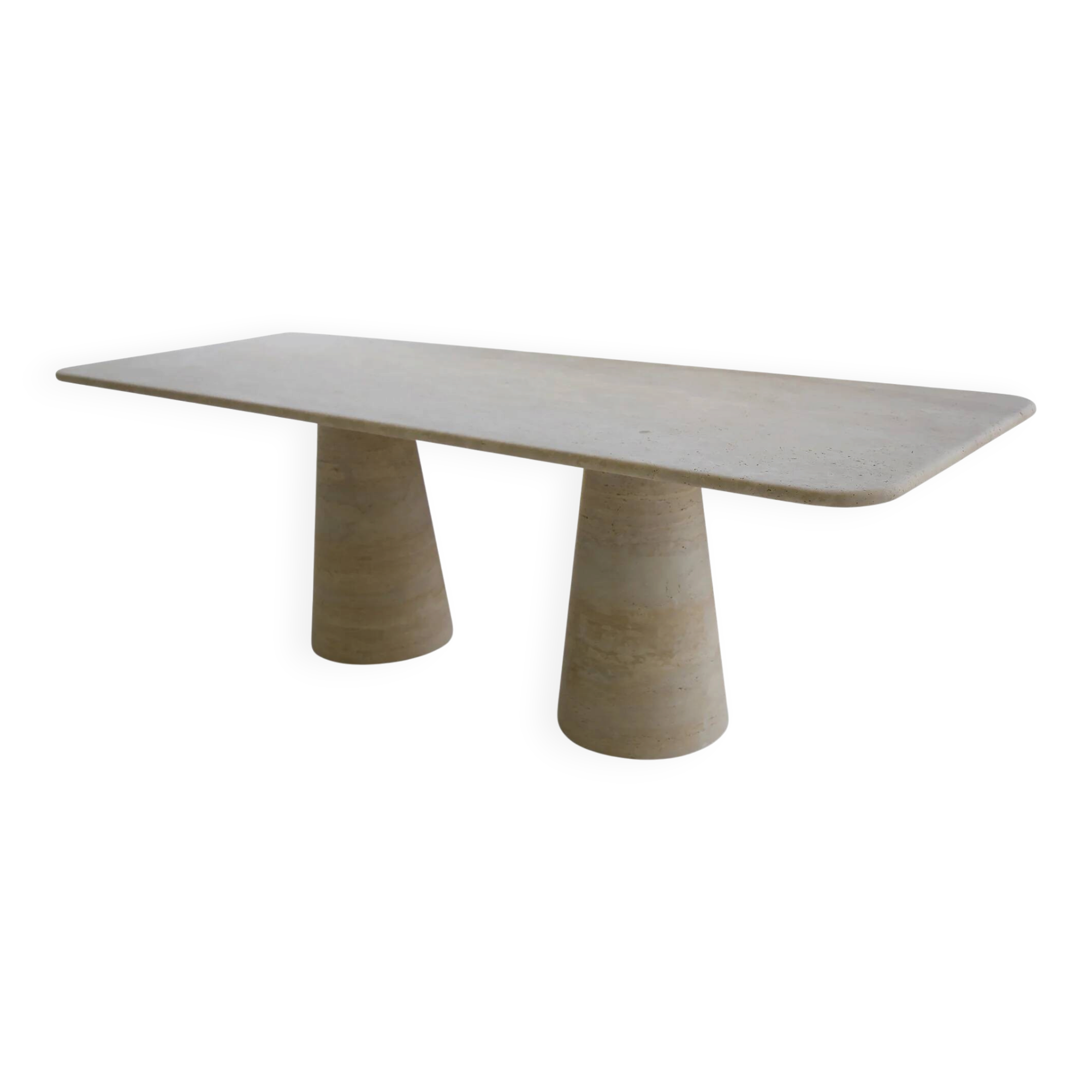 Angelo Travertine rectangle dining table