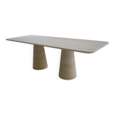 Angelo Travertine rectangle dining table