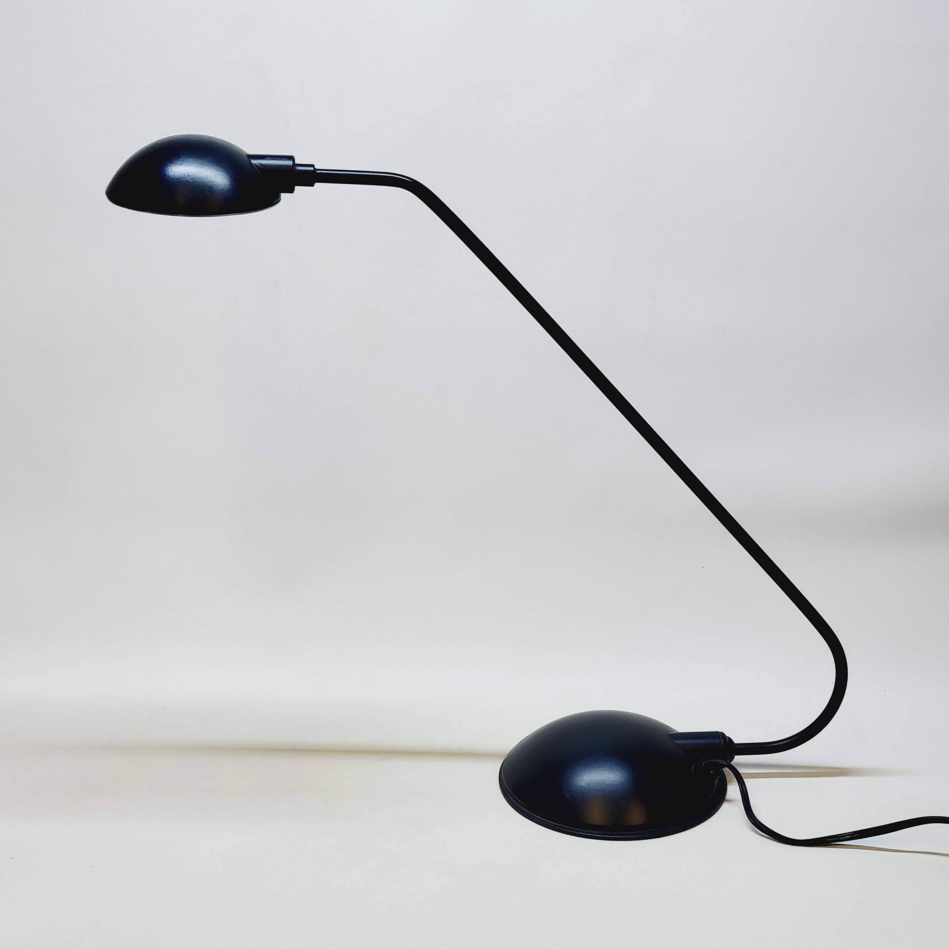 Vintage Mid Century Design Desk Table Lamp Nuova Veneta Lumi Italy Black
