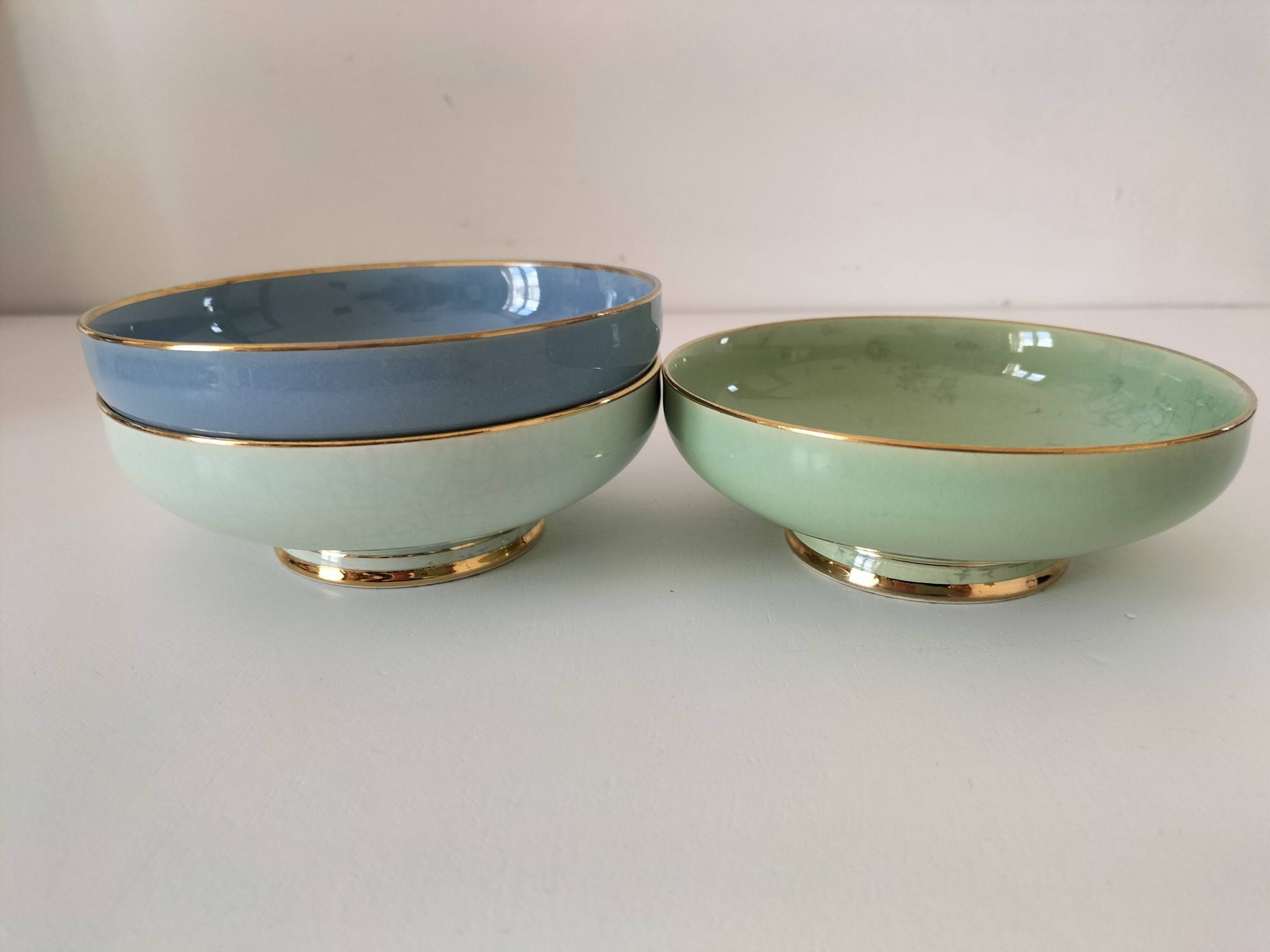 Trois coupelles vintage pastel