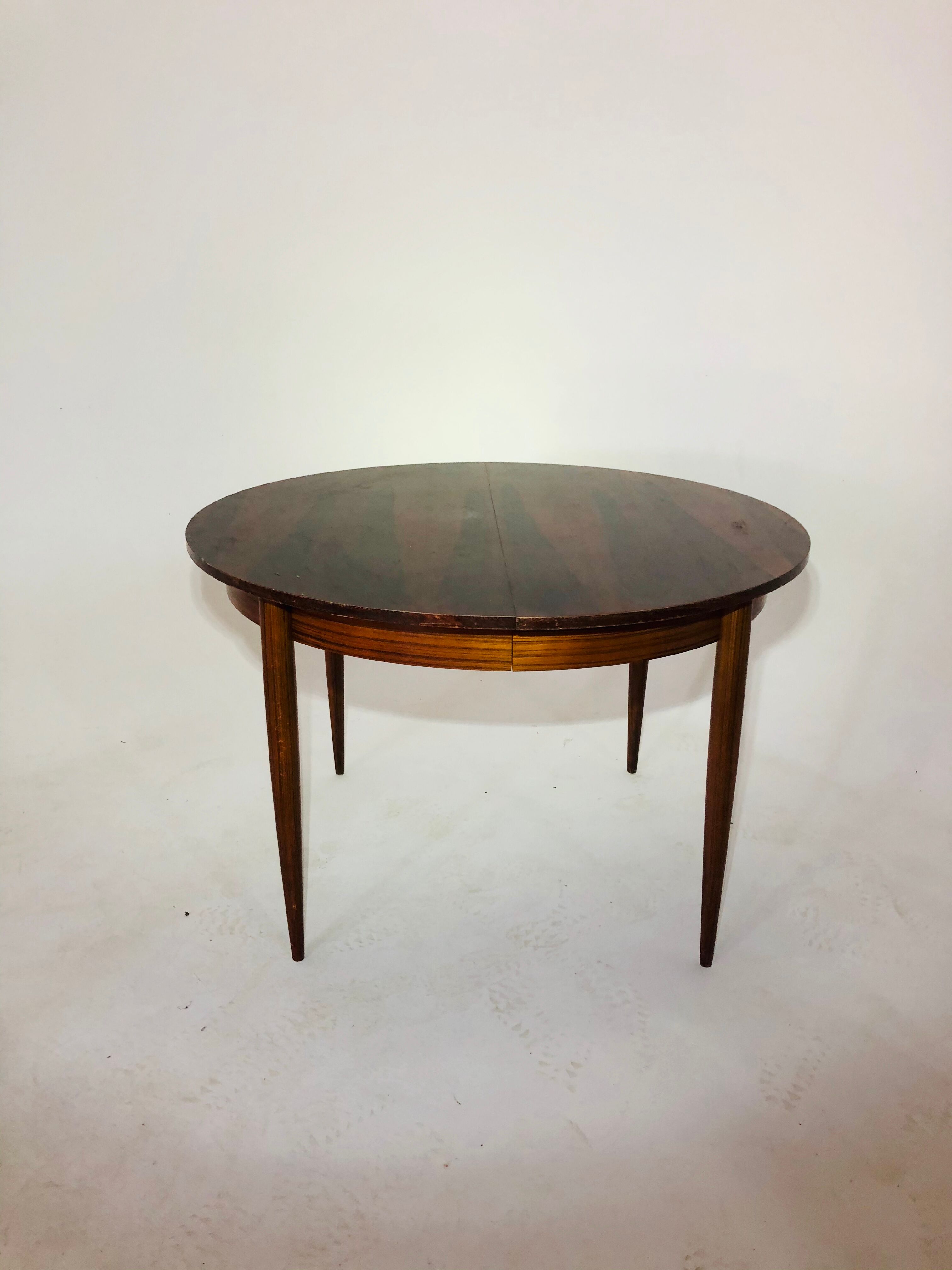 Vintage Scandinavian dining table - rosewood - extension cords