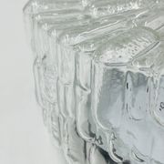 Massive modernist ceiling light in moulded glass