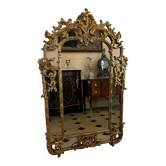 Large Louis XV style gilded wood mirror, late 18th century