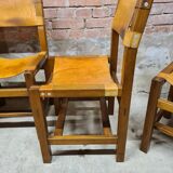 Set of 4 Maison Regain leather chairs