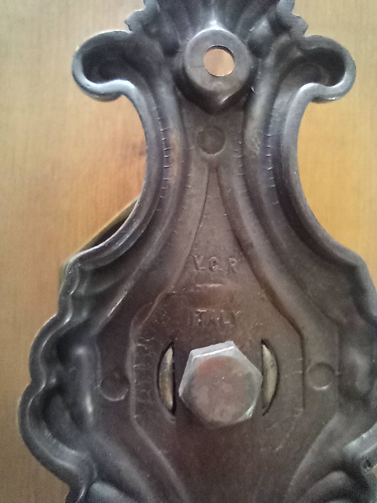 Wall-mounted coat rack 3 hooks brass vcr italy - vintage decoration