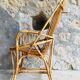 Large rattan armchair with armrests - vintage 1960