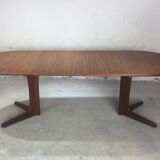 Scandinavian oval table in teak from the 1970s