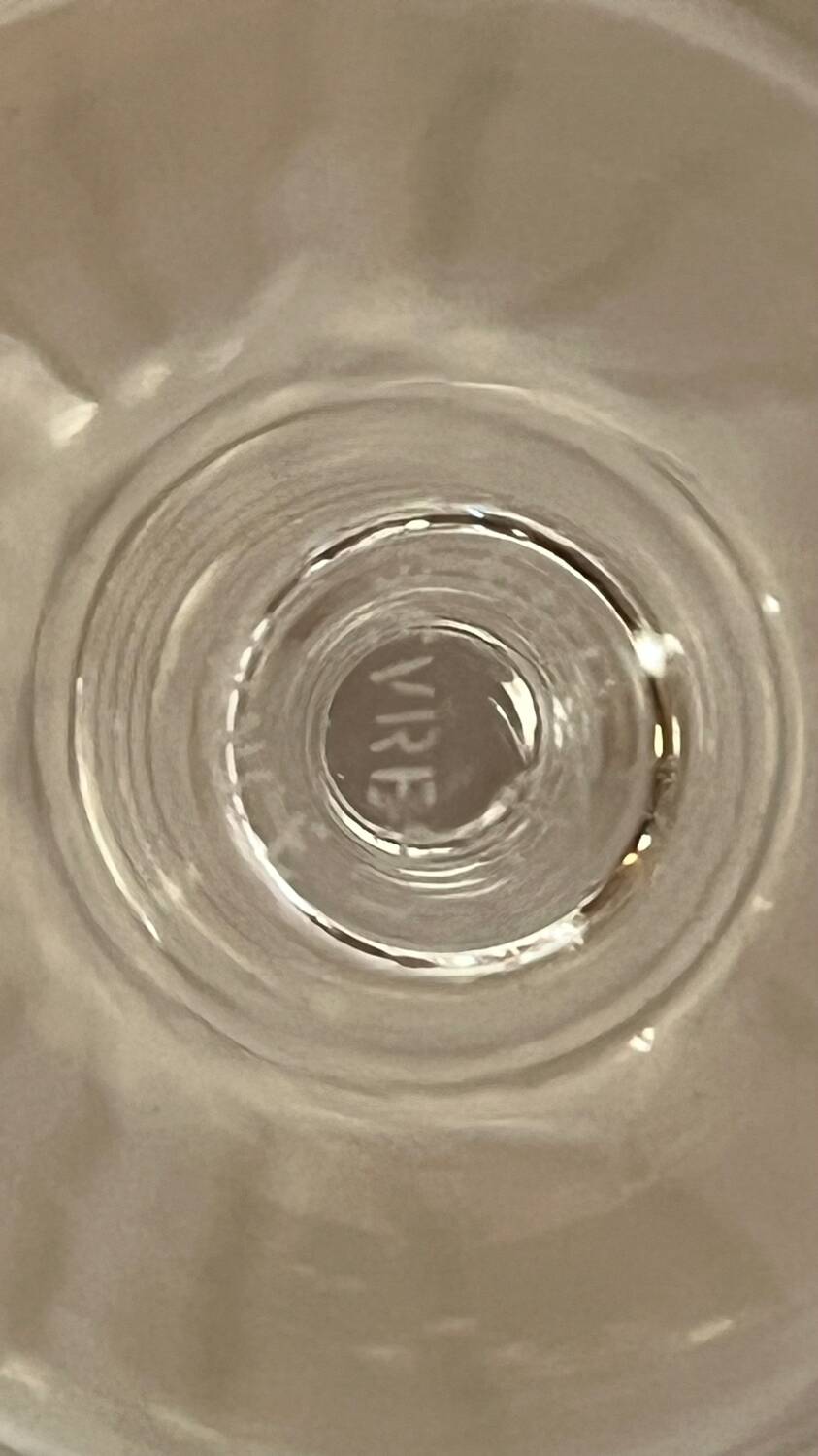 Set of 4 vintage Sèvres Primavera crystal stemware