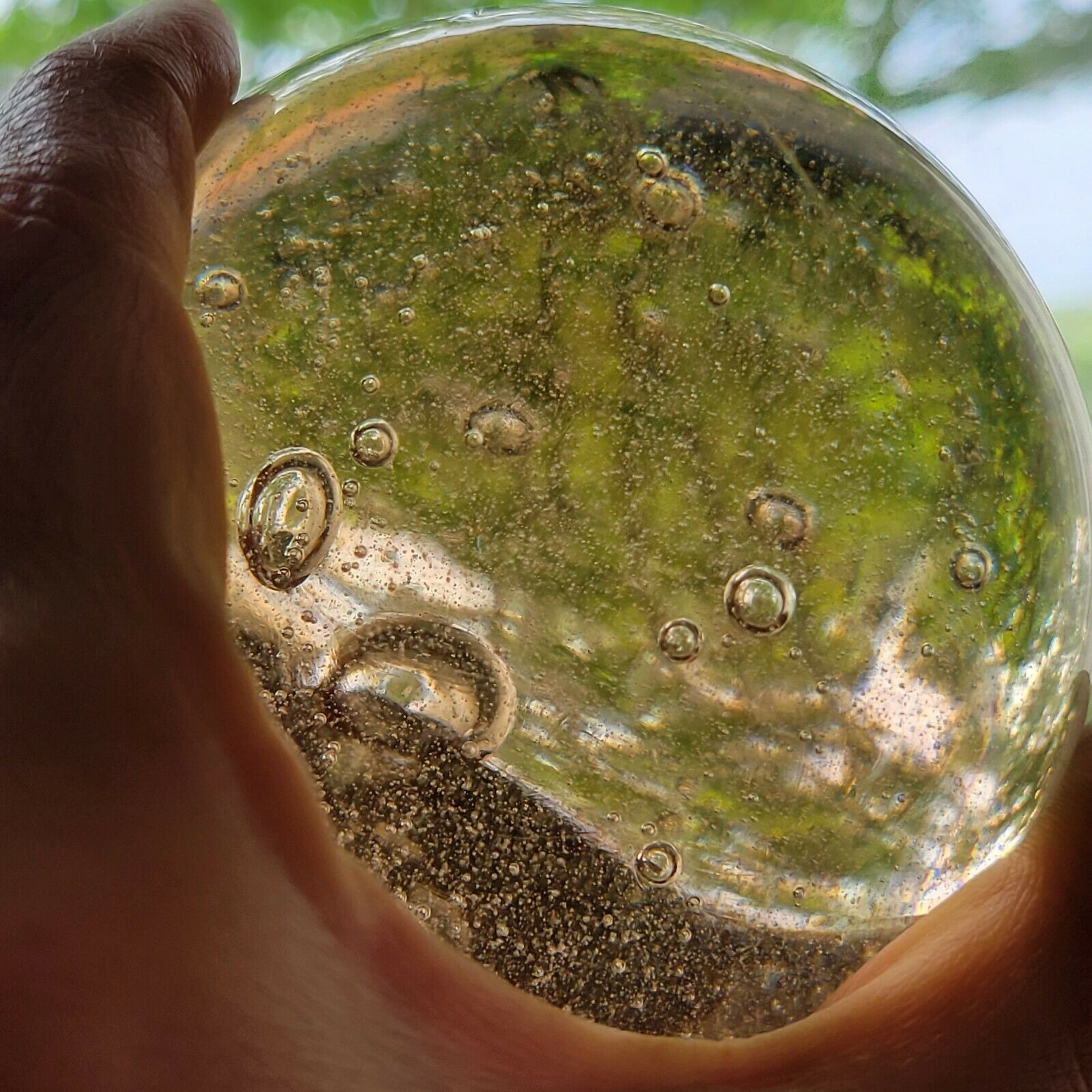 Sulphide press paperglass bubbled