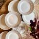 Set of 12 vintage flat plates, Jeannio de Gien model
