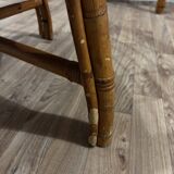 Set of 4 varnished wicker chairs by Roche Bobois from the 1970s.