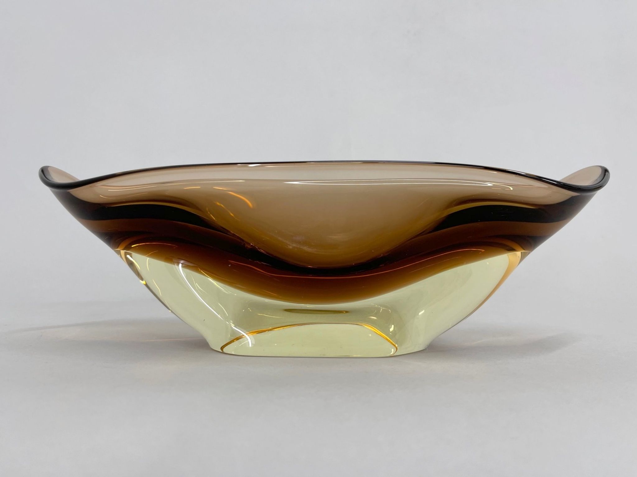 Set of Art Glass Bowl and Ashtray by designer Josef Cvrček, 1960's