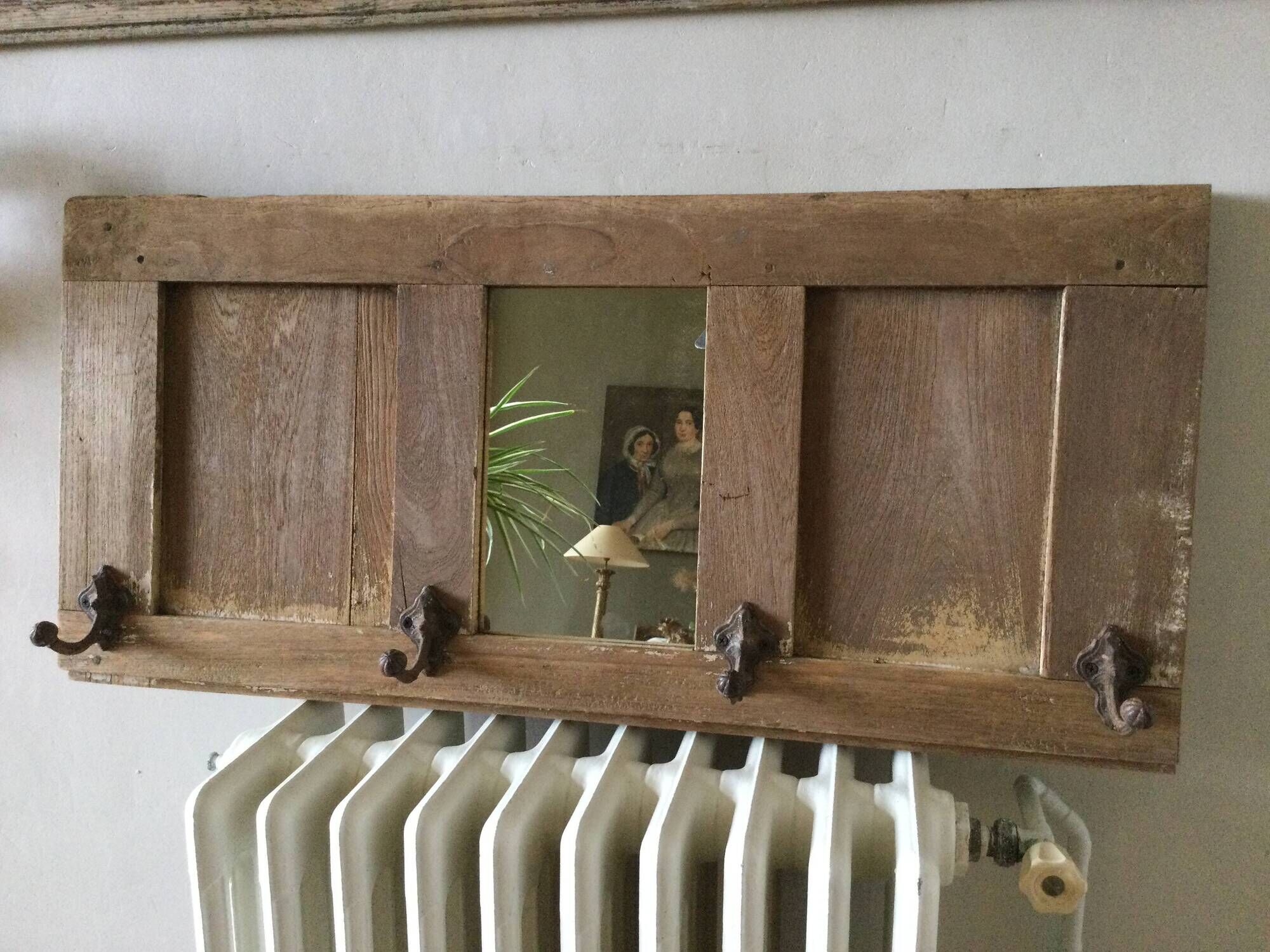 Oak entrance coat rack