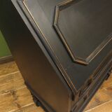 Black writing bureau bookcase