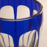 Set 5 glasses crystal liqueur style Saint Louis Baccarat blue