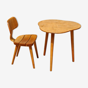 Table et chaise enfant Baumann 1956