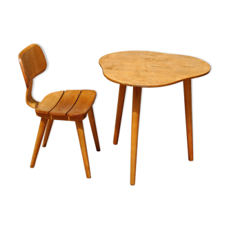 Table et chaise enfant Baumann 1956