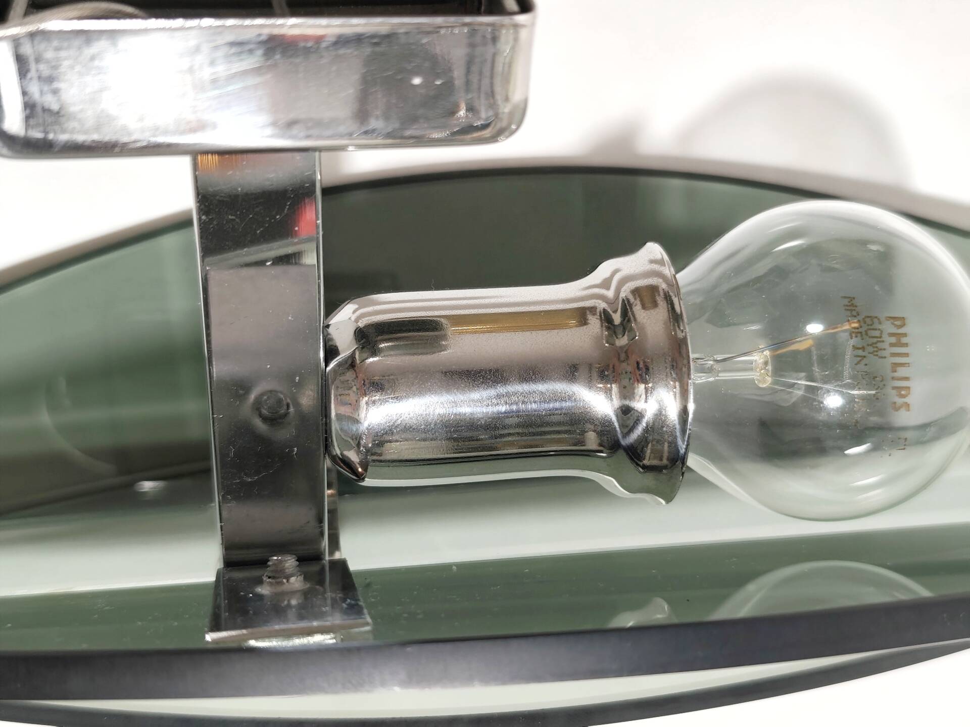 Smoked glass wall sconce. Italy, 1970s.