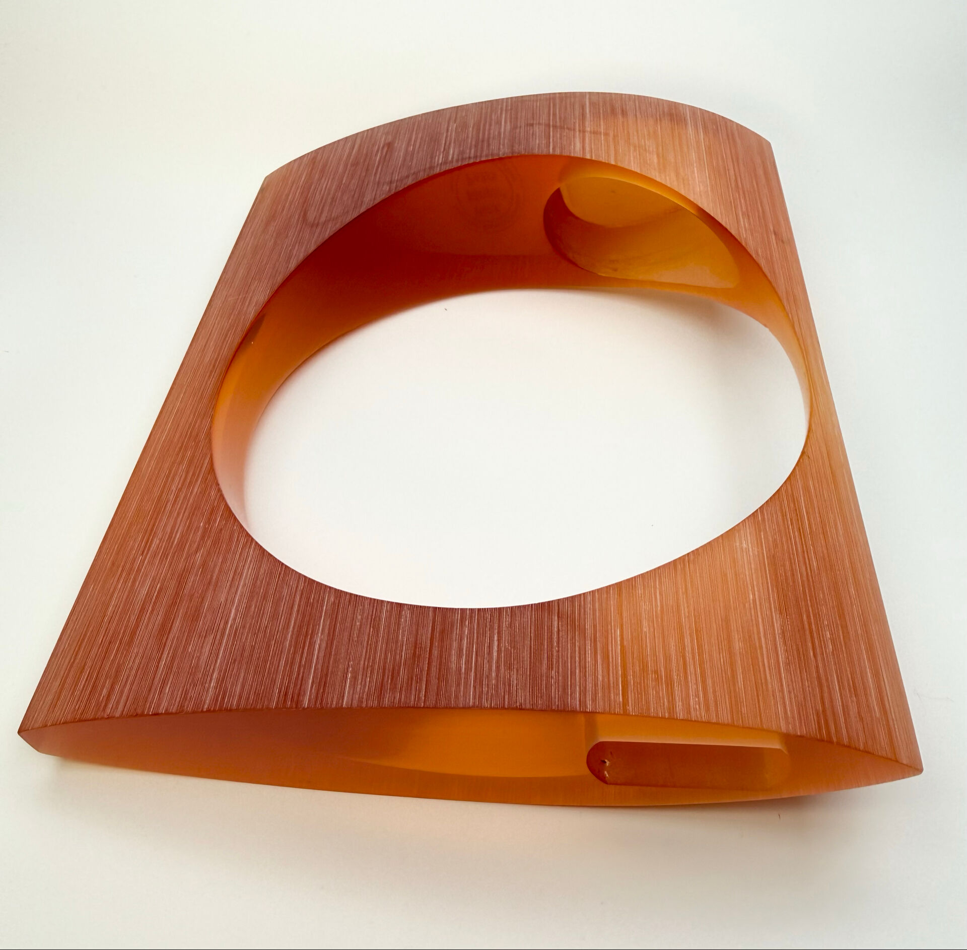 Translucent amber resin vase – Jacqueline Guénot, Full Moon® Paris