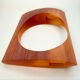 Translucent amber resin vase – Jacqueline Guénot, Full Moon® Paris