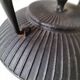 Black grooved cast iron teapot – Japanese Zen style