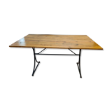 Wrought iron bistro table and fir top