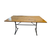Wrought iron bistro table and fir top