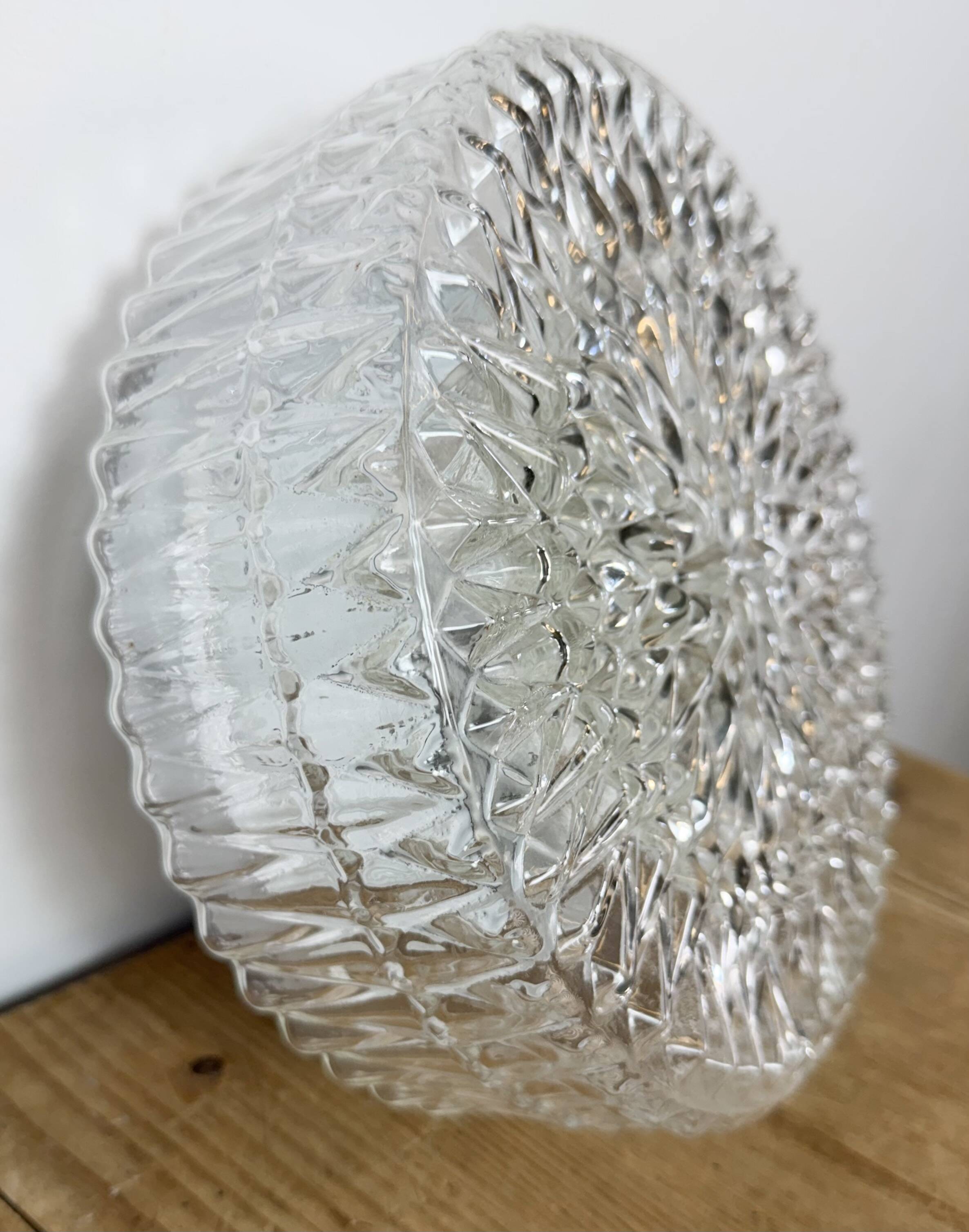 Vintage Glass Wall or Ceiling Light, 1970s