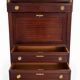 Secretary with a drop-leaf in mahogany in the Louis XVI style.