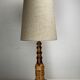 Art Deco Mid-Century Curved Wood Table Lamp, 1950s
