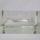 Vintage square Lumax catchall in thick transparent glass 11 x 11 x 6 cm