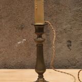 Bougeoir en laiton électrifié