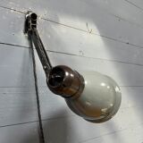 Industrial Fabrilux wall lamp with gray enamel shade
