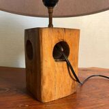 Solid wood table lamp