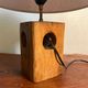 Solid wood table lamp
