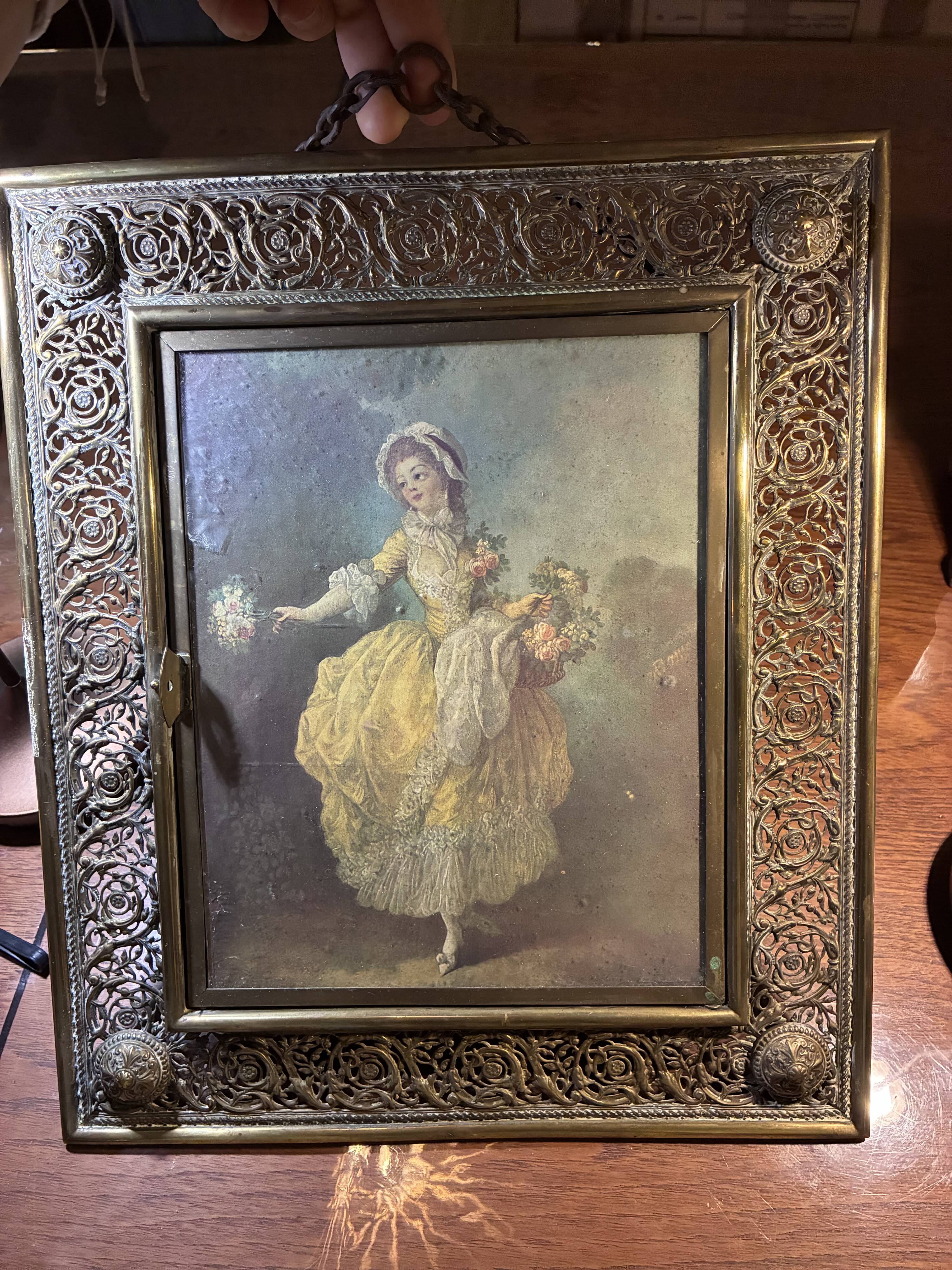 Miroir triptyque 1900