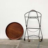 Modern folding teak trolley from the mid-century, Sweden, 1960s