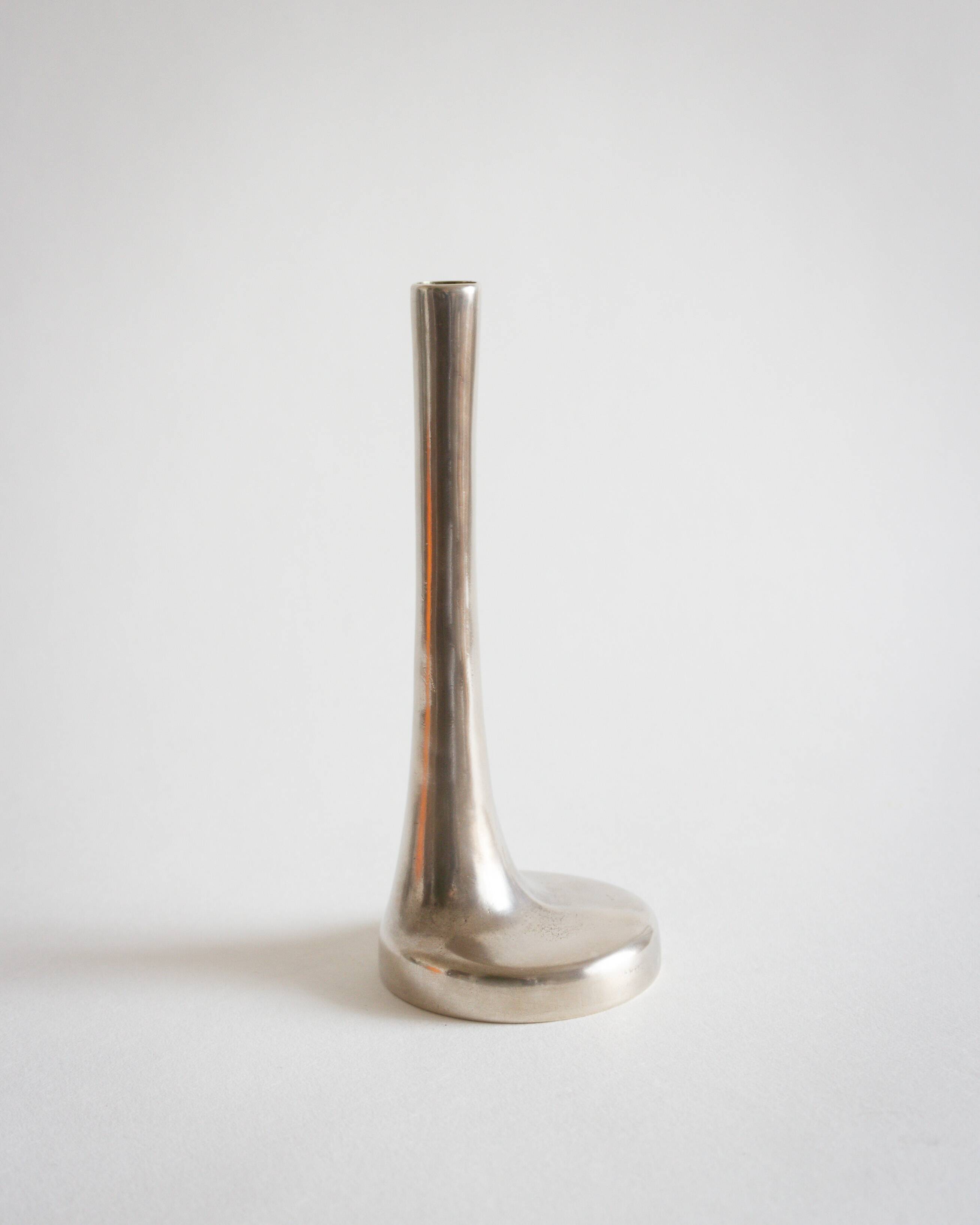 Silver-plated brass soliflore, Italy, 1960s