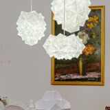 Japanese Style Hand-folded White Paper Pendant Lighting "Siphonia"